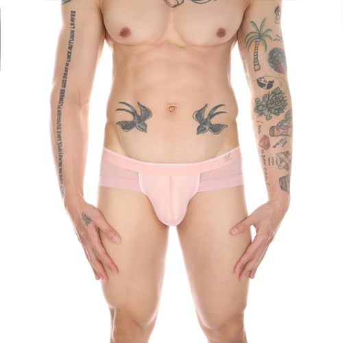 Evankin Men's Sexy Boxer Brief Underwear Sexy Fun U-Convex Pouch Ice Silk Mesh Fabric Breathable Men's Underwear Underpants2