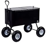 bierwagen Der ziehbare Kühlwagen verfügt über ein stabiles Achssystem mit luftbefüllten Reifen und eine einklappbaren Lenker für eine komfortable Handhabung