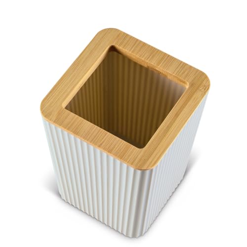 Image of Freelance Portofino ABS Dustbin for Home, Cream- Open Tabetop /Counter Top Table Bin - For Kitchen /Bathroom /Bedroom /Office /Washroom /Toilet - Small Size Garbage /Waste /Dust Bins /Dust Bin /Trash Can