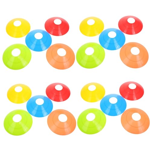 GAROZATION Agility Training Cones 25pcs Orange Plastic Cones for Soccer Basketball Drills Markers Kids Adults Durable Material