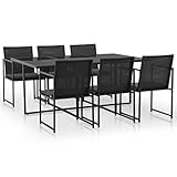 Il set include un tavolo elegante che si abbina perfettamente alle sedie dallo stile ricercato. Questo set da giardino è facile da montare. La consegna include 1 tavolo, 4/6/8 sedie e 4/6/8 cuscini per la seduta. Nota: Si prega di coprire il set in caso di pioggia, neve e gelo per assicurare la sua durata nel tempo.