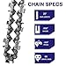FUNKYWOO 4 Pack Chainsaw Chain for 20 Inch Bar, .325