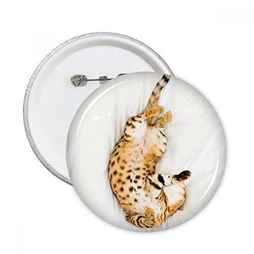 Badge Pins Chat Ocelot grand bouton rond XL de décoration multicolore
