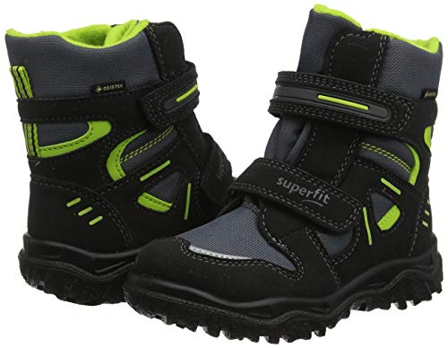 Superfit Chłopięce buty zimowe z ciepłą podszewką Gore-tex, Czarno-zielony 0300, 41 EU