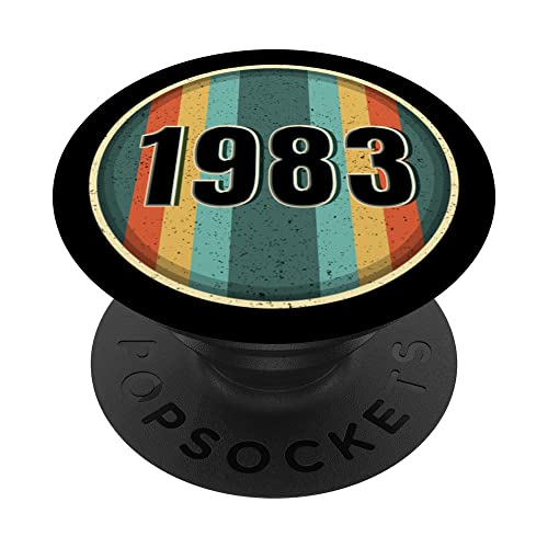 Retro 1983 cumpleaños Pop Socket divertido 1983 cumpleaños 1983 PopSockets PopGrip Intercambiable