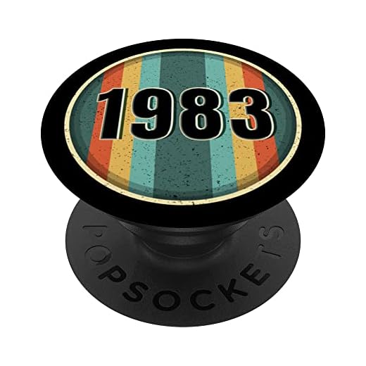 Retro 1983 cumpleaños Pop Socket divertido 1983 cumpleaños 1983 PopSockets PopGrip Intercambiable