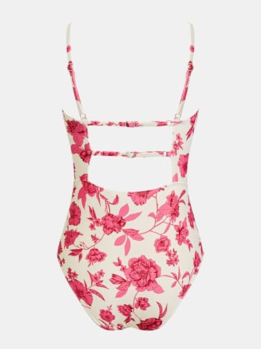 Image of CUPSHE Women Swimsuit One Piece Bathing Suit Square Neck Cutout Back Tummy Control with Adjustable Spaghetti Straps