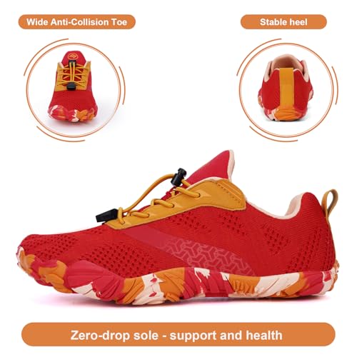 Image of Hike Barefoot Shoes, Pro Barefoot Shoes Women Men, Athletic Hiking Minimalist Water Shoe Breathable Quick Dry Zero Drop Trail Running Shoe with Non-Slip Sole & Wide Toe Box