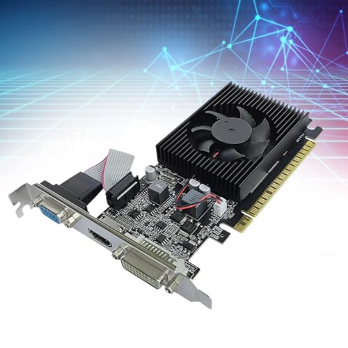 Carte graphique GT210 1Go DDR3 64 Bits pour double écran PC fixe VGA DVI - 6