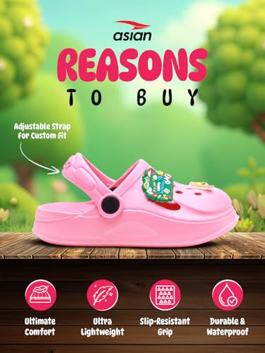 Image of ASIAN Kid's Casual Daily Used Walking Clogs with Ultra Soft Home Clogs Slipper for Boy's & Girl's Clogs-Junior