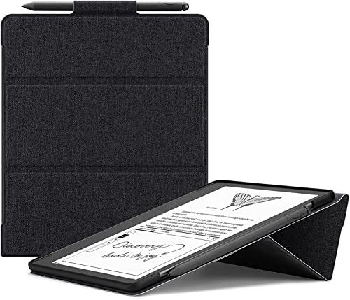 Ayotu Stand Case for Kindle Scribe 10.2 Inch (2024/2022 Released) - Auto Sleep/Wake, Premium Sturdy Fabric Cover with Pen Holder, Only for 10.2
