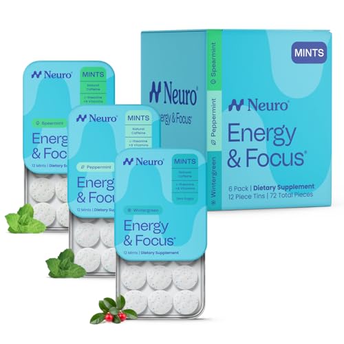 Neuro Energy & Focus Mints Variety Pack 72 Count 6 Pack