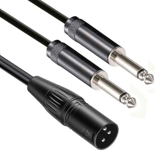 ipovoq xlr 6.3mm �ϊ� �X�s�[�J�[ �P�[�u�� 6.3mm xlr �ϊ� �P�[�u�� xl r to 6.3 mm �P�[�u�� 1M 3 pin to ts cable ���_�f�� �L���m�� 3�s�� 6.3 mm ���m���� �t�H�� �R�[�h �L���m��