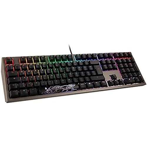 Ducky Shine 7 clavier USB Allemand Noir, Gris