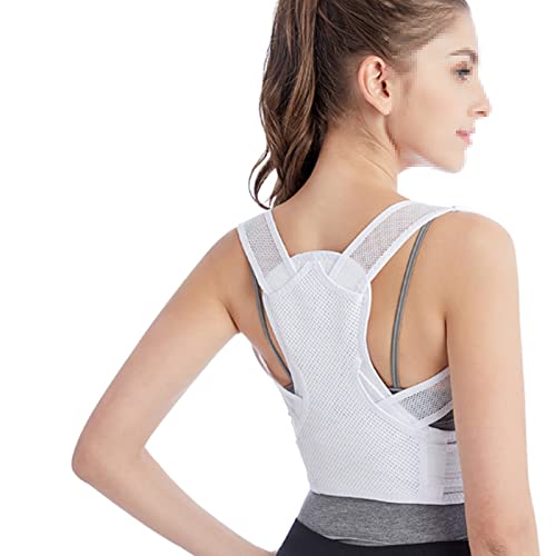 Correcteur de posture doux et respirant avec soutien de la clavicule ergonomique blanc L