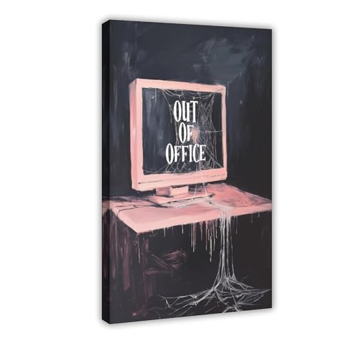 YFET Pink Halloween for Office Spooky Out of Office Sign