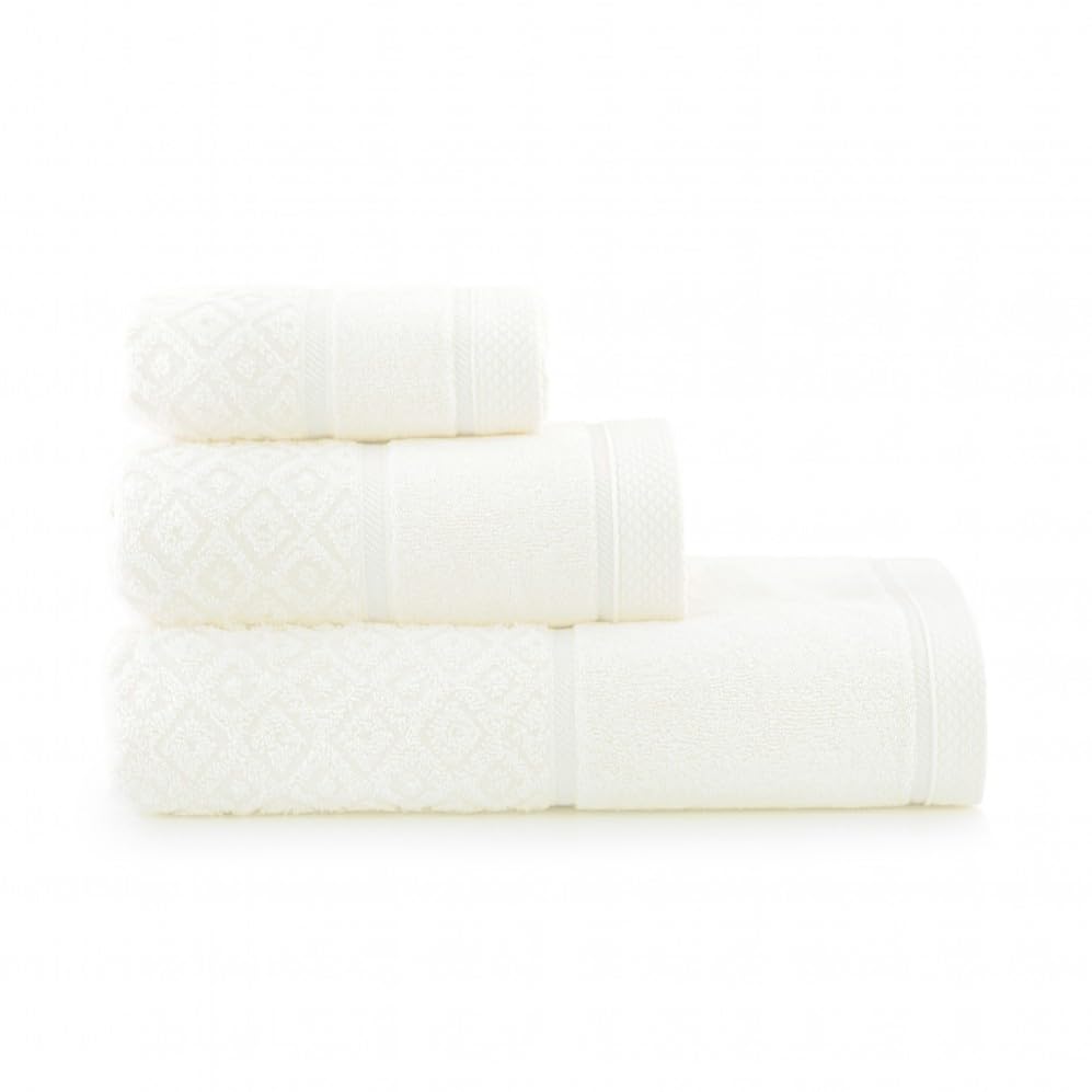 Zwoltex - Juego de Toallas de baño Grande 6 Piezas 30 x 50, 50 x 90, 70 x 140cm Ecru Makao - Toalla de Ducha de algodón Egipcio, Toallas de Ducha, Bath Towel