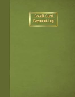 Credit Card Payment Log Monthly credit card payment, account balance and debt tracker... different than all the others