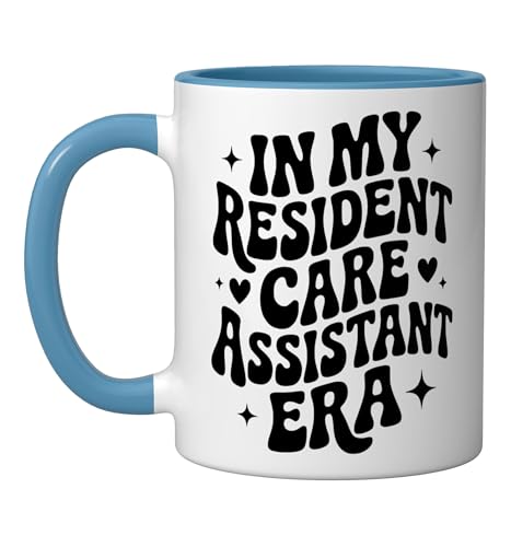 Taza cerámica In My Resident Care Assistant Era azul y blanca 11 oz miniatura 1