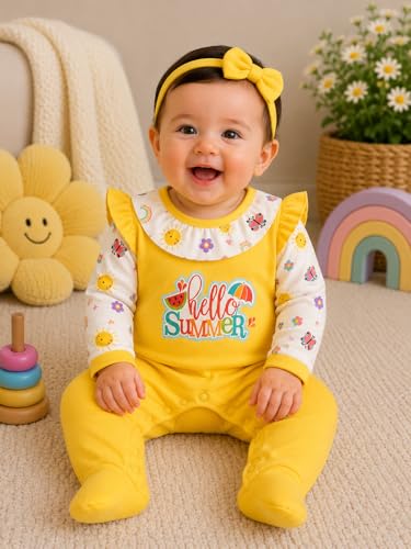 Image of EIO 100% Cotton Rompers Sleepsuits Jumpsuit Night Suits for Infants Newborn Baby Boys & Girls