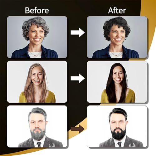 Shampooing colorant pour cheveux brun clair pour cheveux gris, shampooing colorant pour femmes et hommes, kit de teinture naturelle, shampooing colorant vegan – vue 2