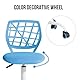 FurnitureR Empfangsstühle für Büro, kleine Empfangsstühle, höhenverstellbar, Räder 360° wählbar, ergonomische Rückenlehne, Sitz aus atmungsaktivem Stoff, blau