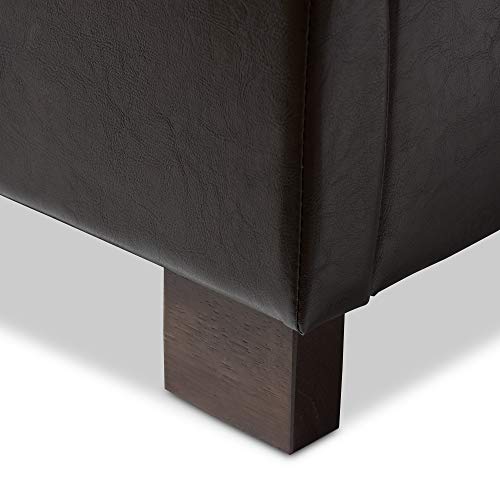 Baxton Studio Pless Modern Platform Bed, Queen, Dark Brown #TOP4