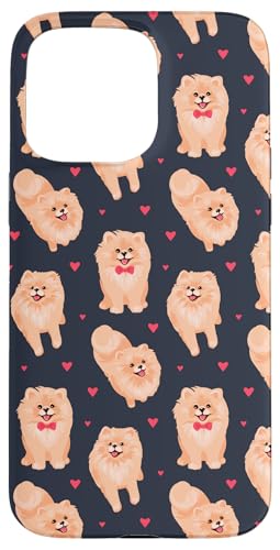 Pomeranian Pet Owner Dog Gift Pattern Phone Case for iPhone 15 Pro Max