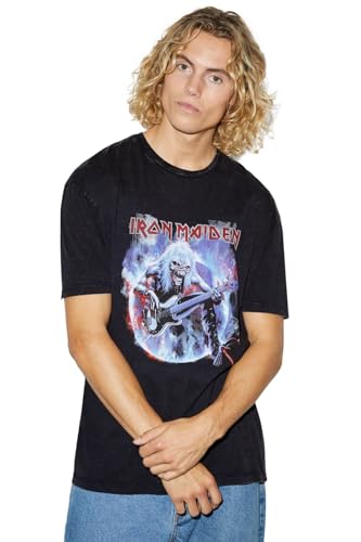 C&A Hombre Camiseta Iron Maiden Gris Oscuro 2XL