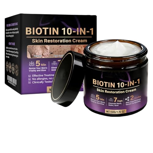 Biotin 10-in-1 Skin Restoration Cream 2026 New Professional Skin Treatment Cream Moisturizer Natural Ingredient for All Skin Types