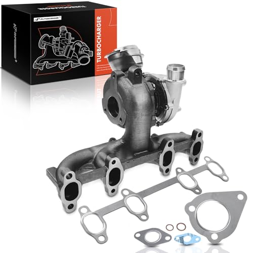 A-Premium Complete Turbo Turbocharger Kit, with Wastegate Actuator & Gasket, Compatible with Volkswagen Beetle Golf Jetta, 1998 1999 2000 2001 2002 2003 2004, 1.9L Turbocharged, Replace# 713672-5006S