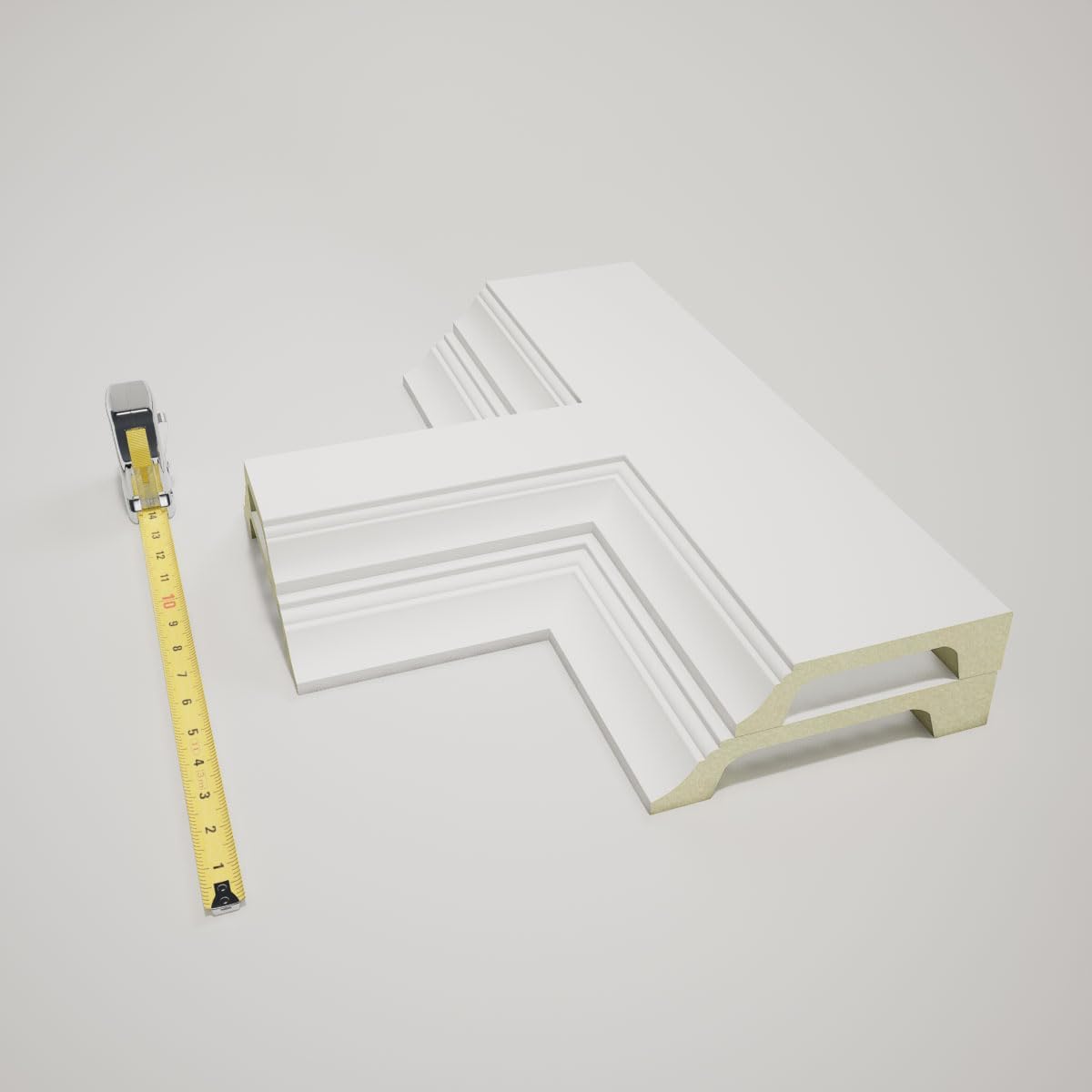 Ekena Millwork CC08PTE04X14X20DE Perimeter Tee for 8" Deluxe Coffered Ceiling System (Kit), 14"W x 4"P x 20"L, Primed