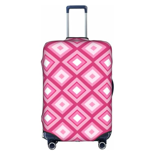 Housse de bagage de voyage à motif losanges blanc taille XL pour valise de 45,7 à 81,3 cm