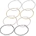 Hoop Earrings Set For Women Men Silver Gold Gunmetal Grey Tone Plate Round Fashion Jewelry 3 Pairs