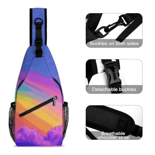 Bolso tipo sling casual para viaje y senderismo unisex miniatura 3