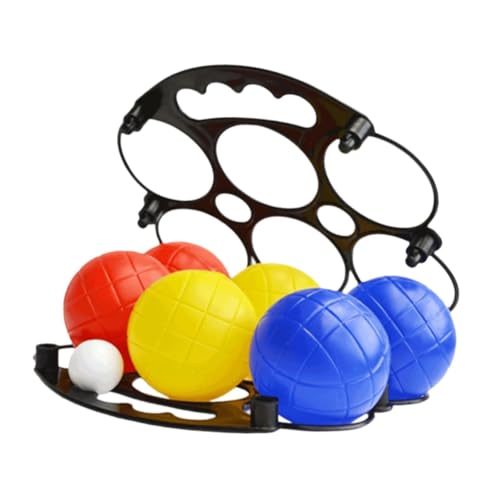 Vaveren 6Pcs Petanque Balls Set with Carry Basket Accessories Boules Games Water Filled Toys for Outdoor Activities Kids