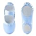 TIEJIAN Ballet Shoes for Girls - Satin Slippers, Toddler Dance Shoes (Little Kid/Big Kid) Blue