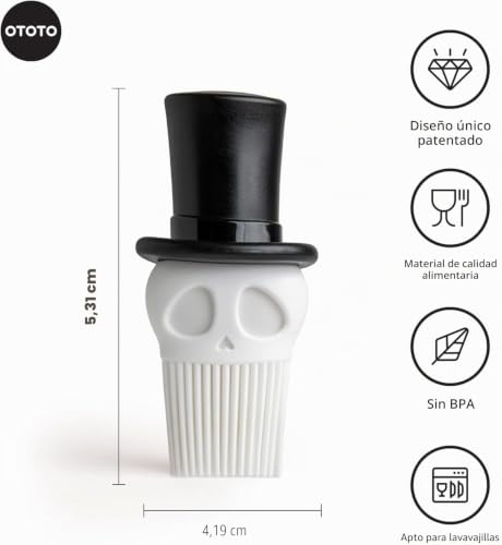 Miniatura 2 de Ototo Skully Cepillo Para Untar Cepillo De Silicona Para Repostería, Cepillo De Cocina, Regalos Espeluznantes, Accesorios De Cocina De Calavera, Cepillo Para Untar Alimentos Para Cocinar Regalo De