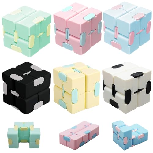 6 Pack Infinity Cube Sensory Toys, Fidget Blocks for Kids, Flip Cube Finger Toys Bulk Fidget Toys Party Favors Goodie Bag Basket Stuffers Classroom...