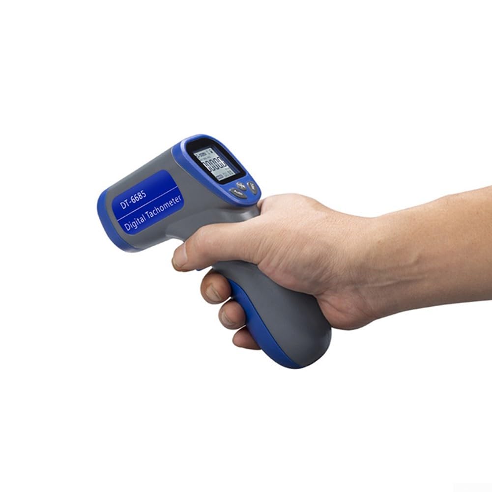 Infrarot Drehzahlmesser Berührungslos 2,5-99999 U/min LCD Display mit Max/Min Speicher für Motoren Lüfter Maschinen Industrie Auto Werkstatt Messgerät