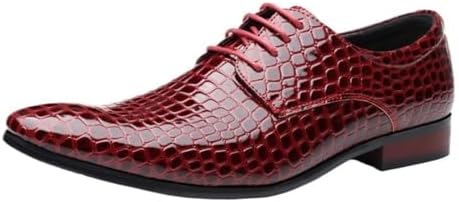 Formal Oxford Shoes for Men&#39;s Burnished Leather Cap Toe Design Working Non Slip Block Heel Anti-Slip Slip Resistant Shoe Comfort Orthopedic Fashion Lace Up