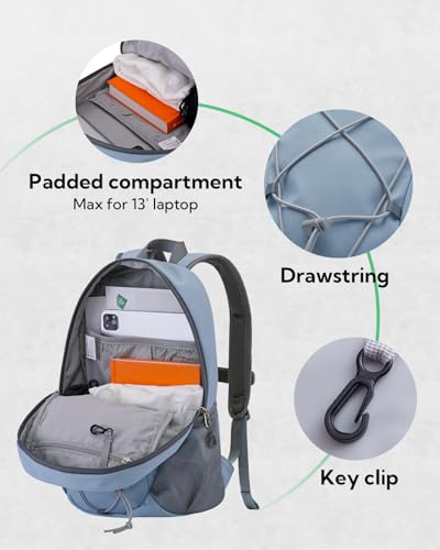 Waterfly Small Hiking Backpack 12L: Mini Lightweight Sport Rucksack with Chest Strap Daypack Compact Day Bag for Outdoor Travel Walking Camping Cycling Climbing Women Men Teenagers - Image 4