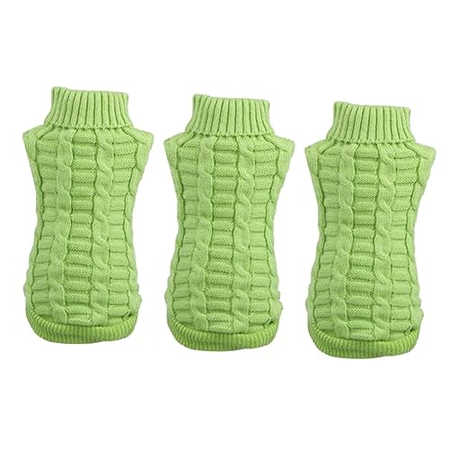 Pull pour chien couleur unie POPETPOP costume douillet pour animaux 3 pièces - 2