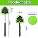 Windshield Cleaning Tool, Car Window Cleaner with 4 Washable Reusable Microfiber Pads, Extendable Long Handle Glass Wiper Cleaning Kit, Auto Accessories Universal for Office and Home (Green)