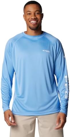 Columbia Men's Terminal Tackle Long Sleeve Shirt, White Cap, White Logo, 5X, White Cap/White Logo