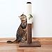 PETMAKER Cat Scratching Post - Tall Scratcher for Cats and Kittens with Sisal Rope and Carpet, Hanging Mouse Toy for Interactive Play (24.5 Inch)