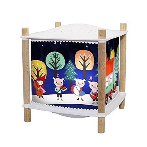 Trousselier - Rotkäppchen - Magische Laterne ReVOLUTION 2.0 - Nachtlicht mit Musik - Sternenprojektor - Musik & Geschichten für Kinder im Streaming - Schrei detektor - Akku - Geburtsgeschenk