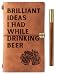 InnoBeta Beer gifts Leather Journal Notebook with Pen, for Beer Lovers, Men, Women on Birthday, Refillable Sketchbook, Travel Diary, Lined Planner, 7x5 Inches, Brown