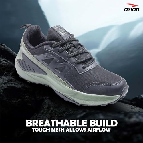 Image of ASIAN Everest-07 Men's Trekking & Hiking Shoes | Rugged All-Terrain Grip Sole, Strong Supportive Fit, Durable Outdoor Shoes, Anti-Slip Traction & Stability for Treks & Hiking
