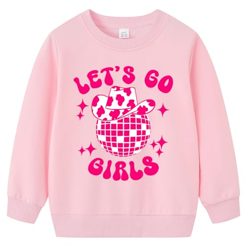 Slurinx Girls Cotton Fashion Sweatshirts Toddlers Cowgirl Long Sleeve Pullover Tops Clothes for Aged 2-7